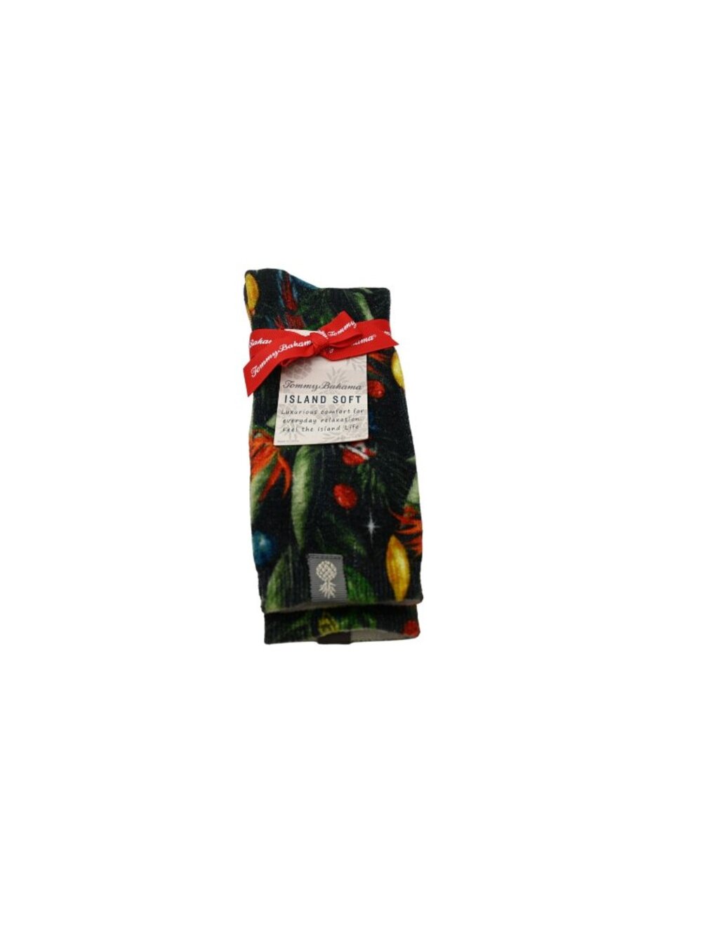 NIP Tommy Bahama Island Soft Holiday Toucan Lounge Crew Socks OSFM Green Red